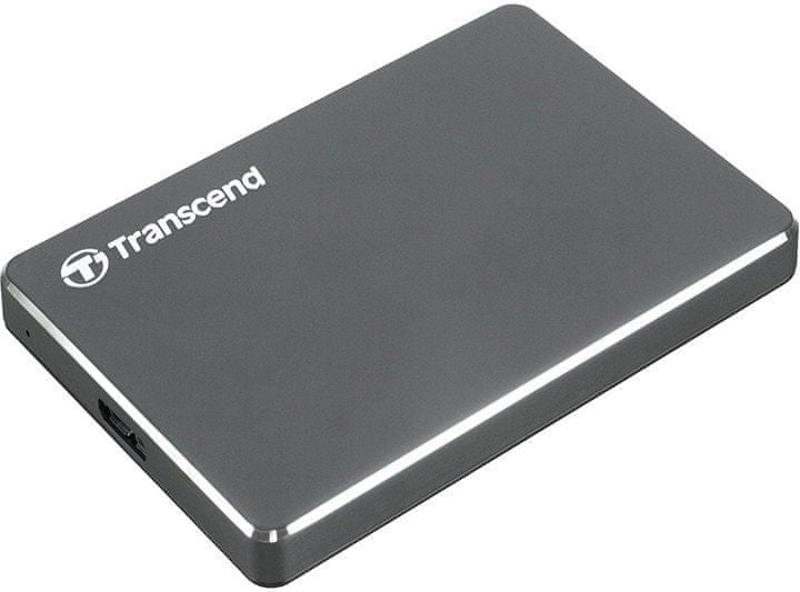 Transcend StoreJet 25C3N 1TB, ocelovo sivá (TS1TSJ25C3N)